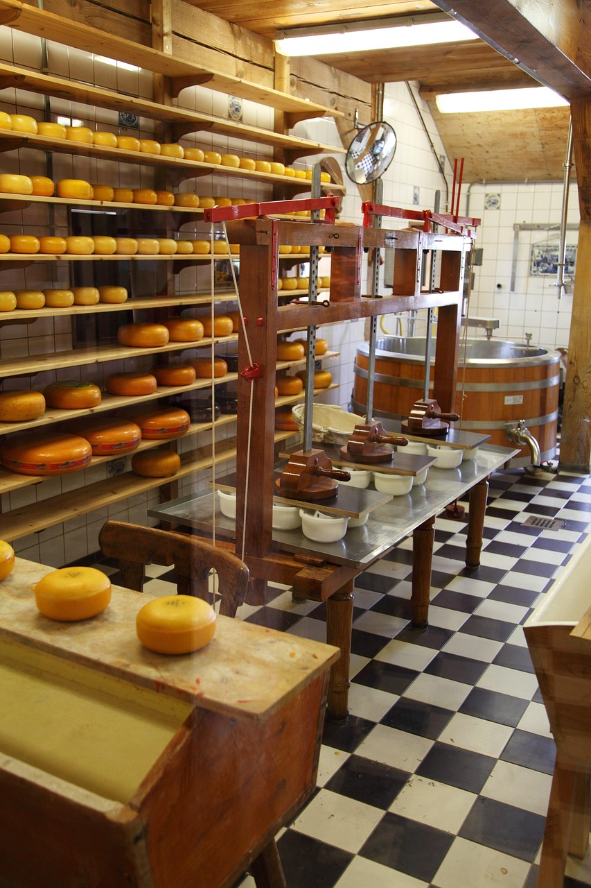 cheese, clean, commercial, dairy, equipment, factory, food, industrial, industry, nature, make, manufacture, metal, milk, plant, process, production, round, steel, tank, technology, brown technology, brown clean, brown industry